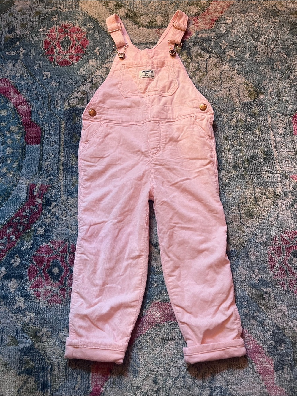 OshKosh B'gosh Light Pink Corduroy Toddler Overalls